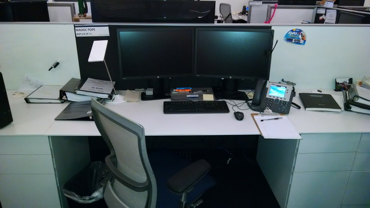 My desk at SpaceX