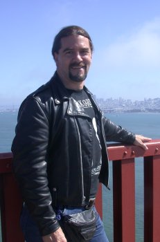 On the Golden Gate during Folsom Weekend '03