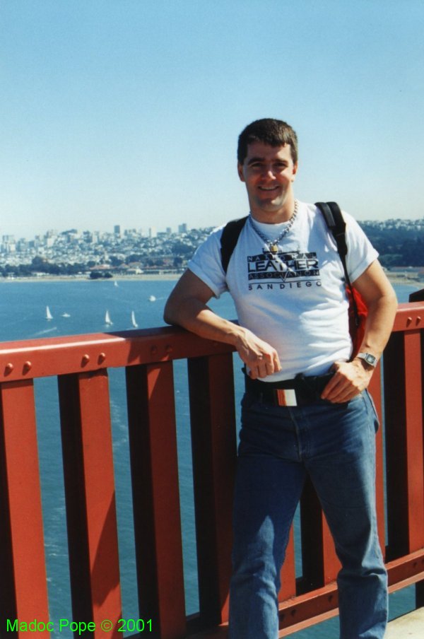 On the Golden Gate during Folsom Weekend '93.