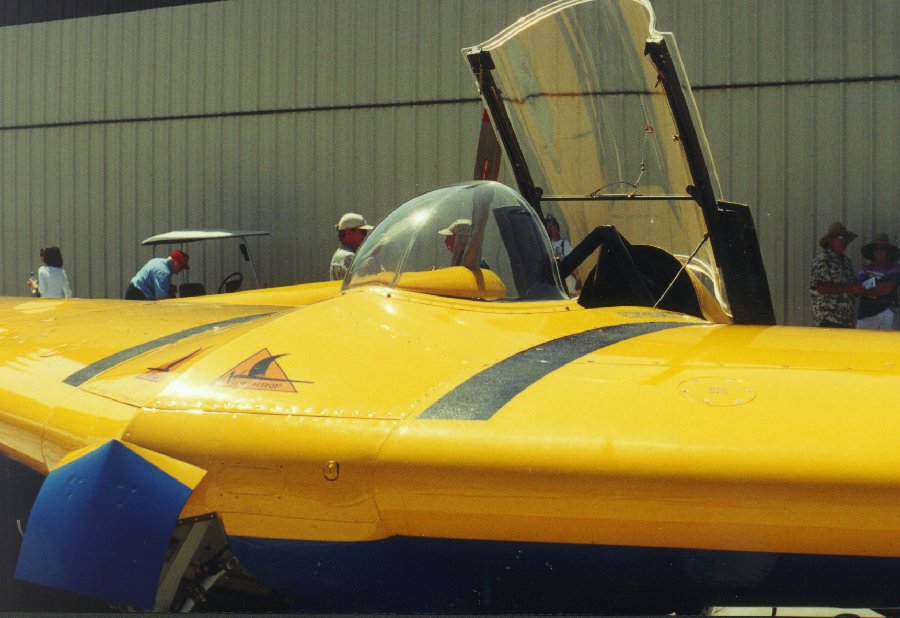 A close-up of the N9M-B at Gillespie Field