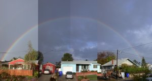 Rainbow outside your front door