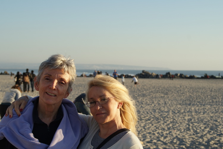 Mom and Ann at the beach