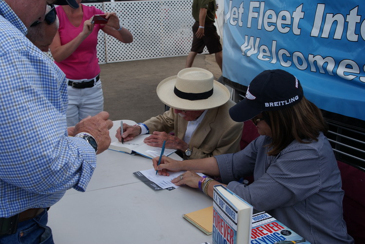 Bob Hoover autographing his book for me!