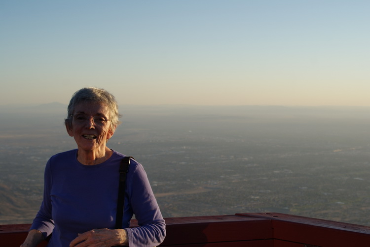 Mom atop Sandia