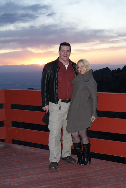 Ann atop the Sandias