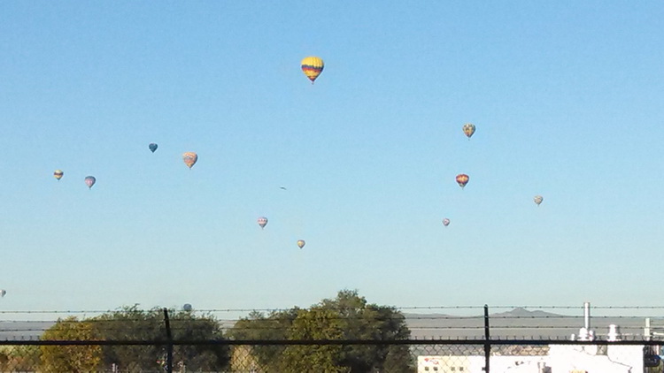 Balloons over work