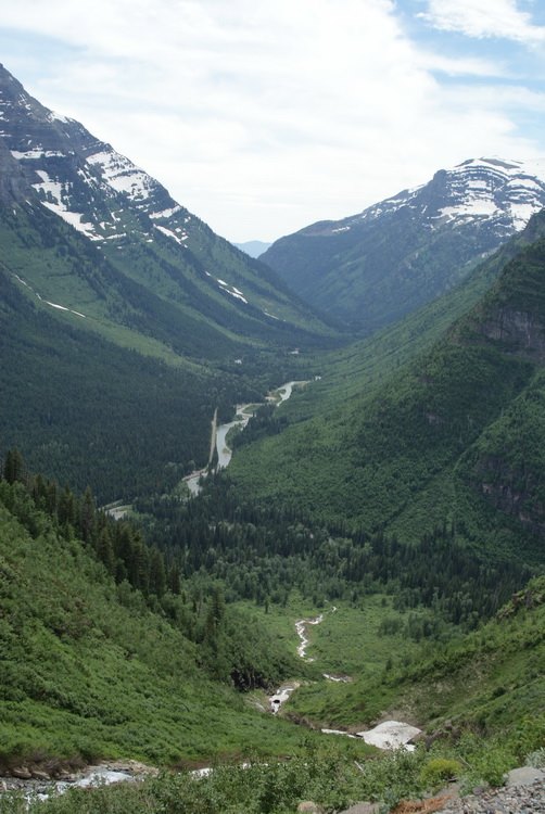 Looking down the valley toward Lake McDonald