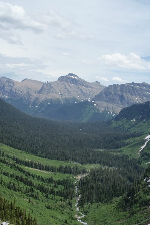 The view down the valley from the Bus