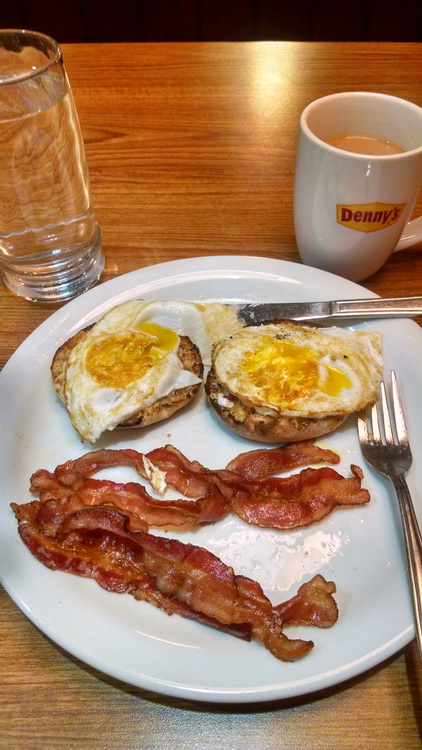 New Year's Breakfast at Denny's - in LA this time!
