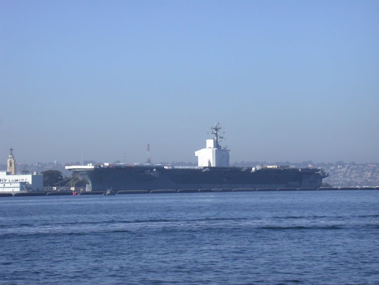 The USS Nimitz (CVN 68) undergoing refit
